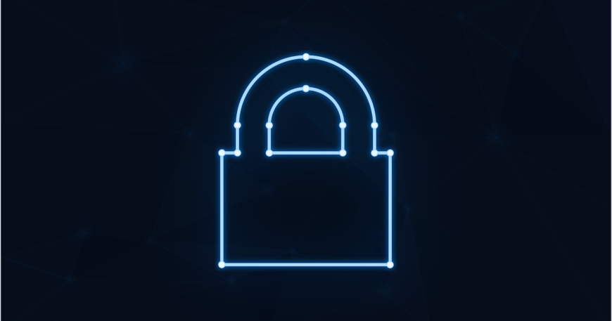 Free padlock neon cybersecurity vector